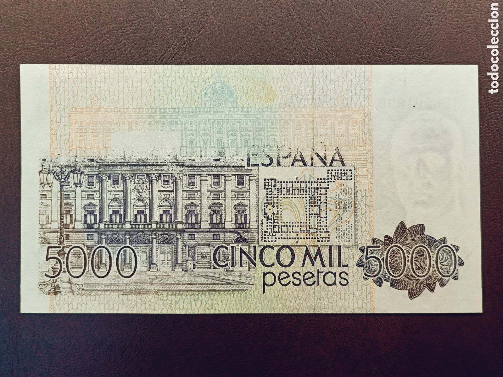 Billetes con errores: ERROR DE IMPRESION . BILLETE 5000 PESETAS A&Ntilde;O 1979. SC