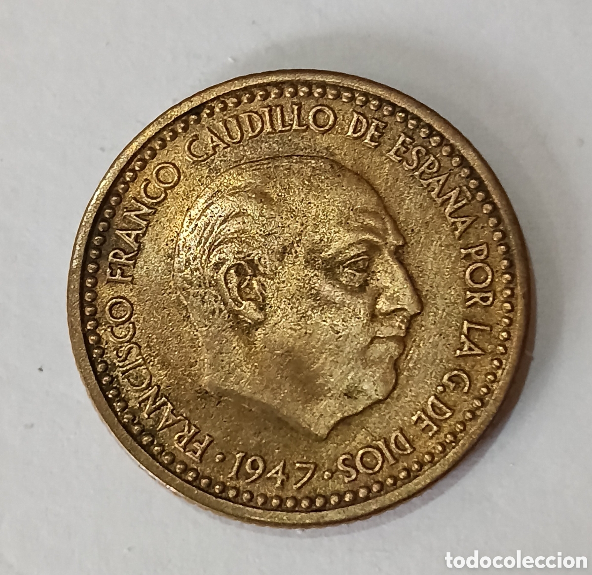 Billetes con errores: 1 Peseta Franco 1947 *52 - Foto 1