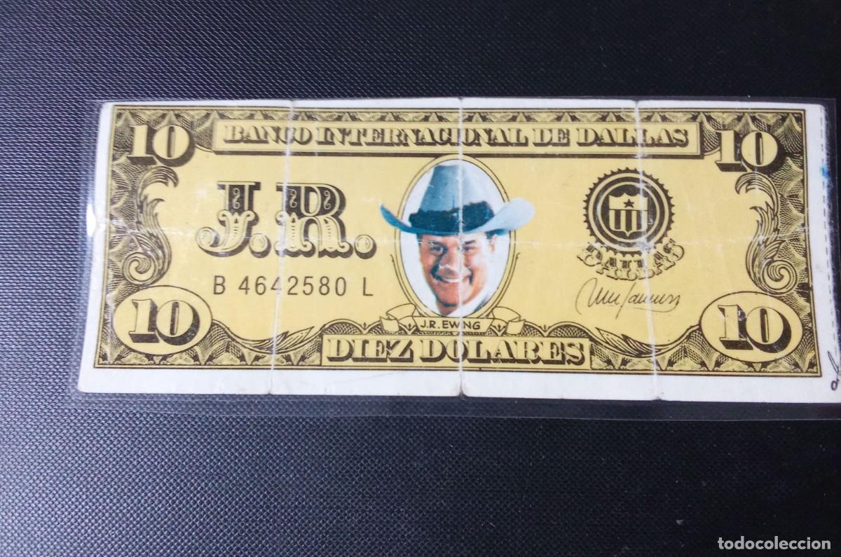 Billetes con errores: Billete del Banco Internacional de Dallas - J.R. Ewing 1982 Lorimar plastificado