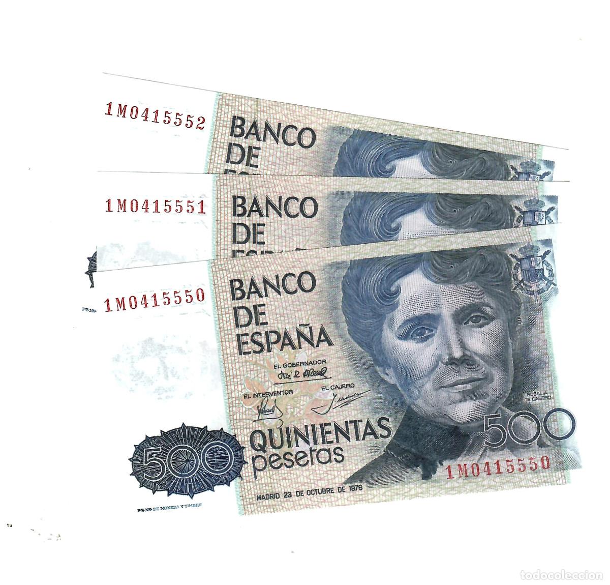 Billets avec erreurs: MAGNIFICO TRIO DE BILLETES CON ERROR DE IMPRESION