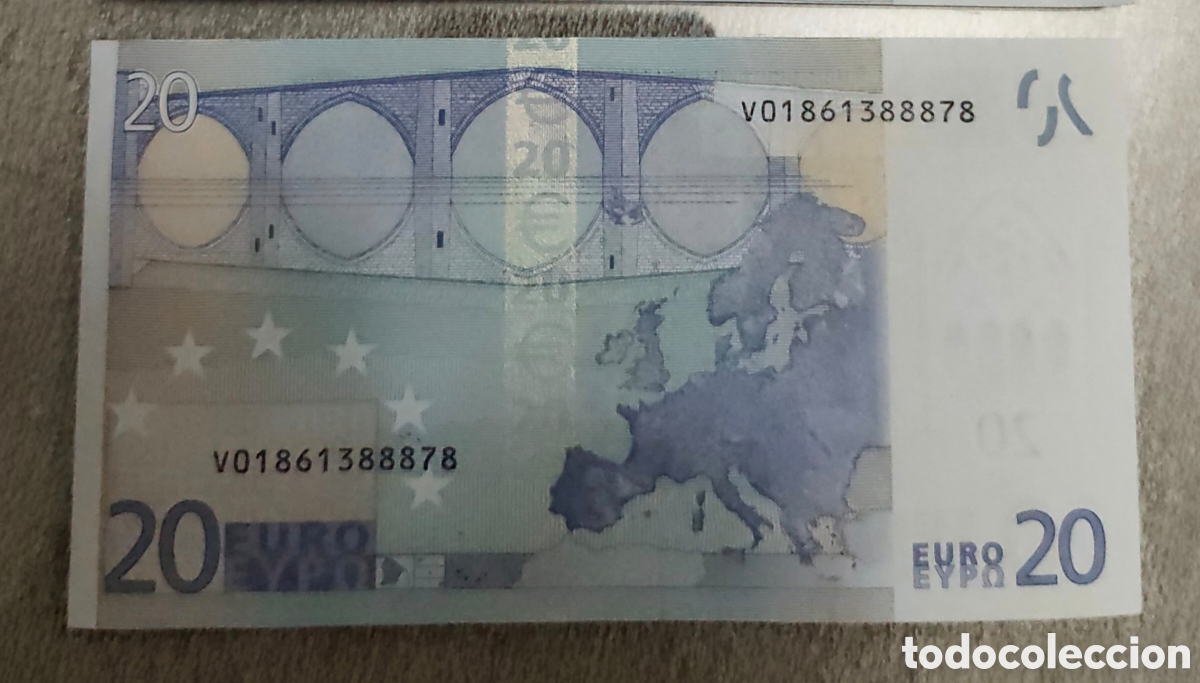 Billetes con errores: Billete 20Euros p&oacute;ker de 8 - Foto 2