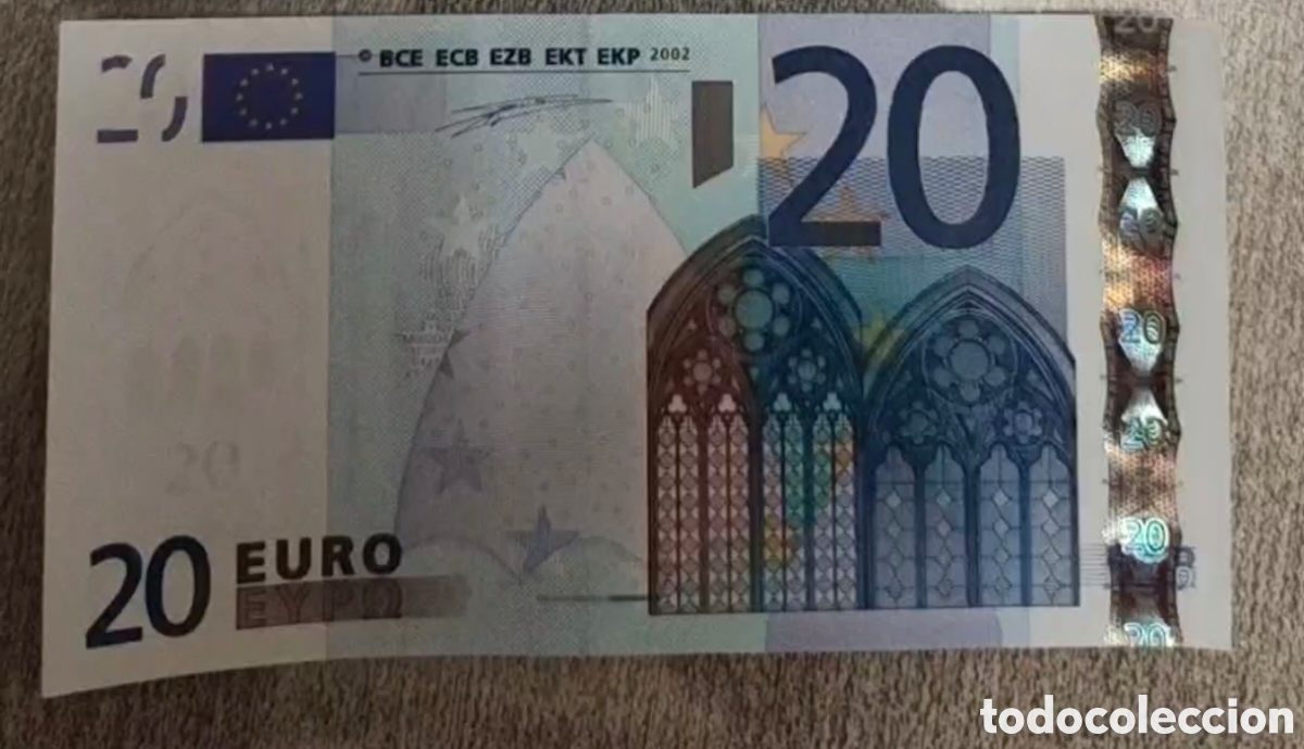 Billetes con errores: Billete 20Euros p&oacute;ker de 8 - Foto 1