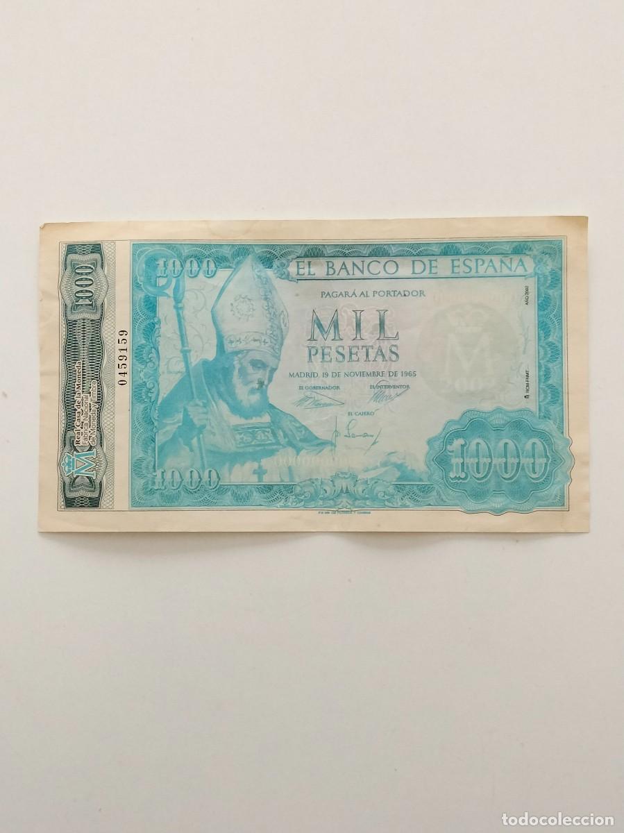 Billetes con errores: Raro Facsimil an&oacute;malo Billete 1000 pesetas - Espa&ntilde;a 1965 - Real Casa de la Moneda.