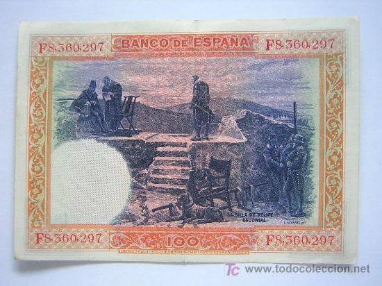 Billetes espa&ntilde;oles: billete de 100 pesetas - Foto 2