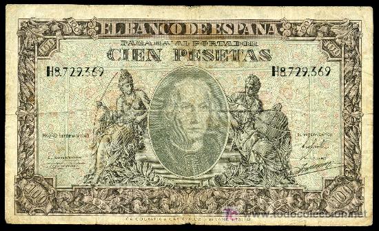 Billetes espa&ntilde;oles: BILLETE DE 100 PTAS 1940  MBC - Foto 1