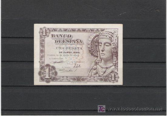 Billetes espa&ntilde;oles: BILLETE DE 1 Pts. DE 1948 - Foto 1