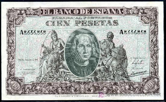 Billetes espa&ntilde;oles: 100 PTAS 1940 SERIE A - SIN CIRCULAR - PLANCHA - Foto 1