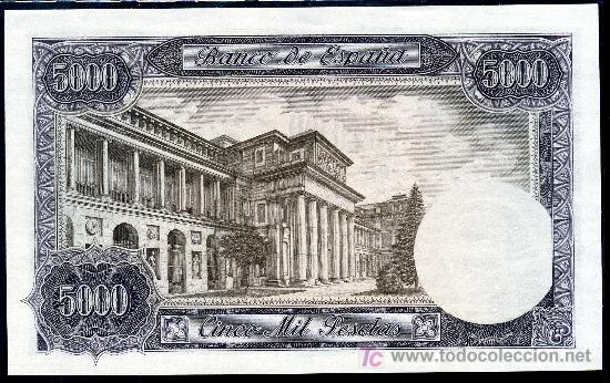 Billetes espa&ntilde;oles: 5000 PTAS 1976 - SIN SERIE PLANCHA - Foto 2