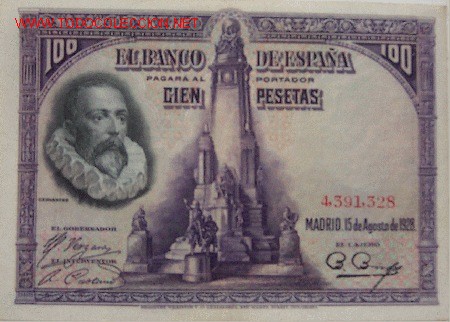 Billetes espa&ntilde;oles: Billete 100 pesetas1928 - Foto 1