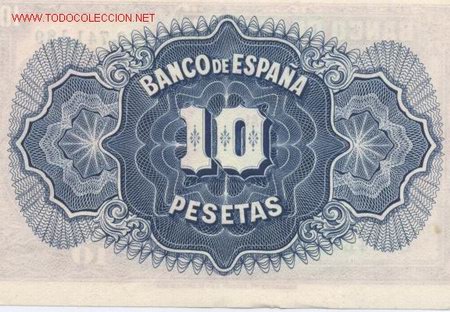 Billetes espa&ntilde;oles: 176-  10 PESETAS- EMISION 1935 - Foto 2