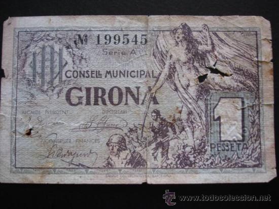 Billetes espa&ntilde;oles: Billete 1 pta de Girona - Foto 1