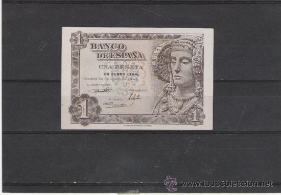 Billetes espa&ntilde;oles: 1 PESETA DE 1948 DAMA DE ELCHE - Foto 1