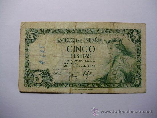 Billetes espa&ntilde;oles: BILLETE DE 5 PTS  REF BI006 - Foto 1