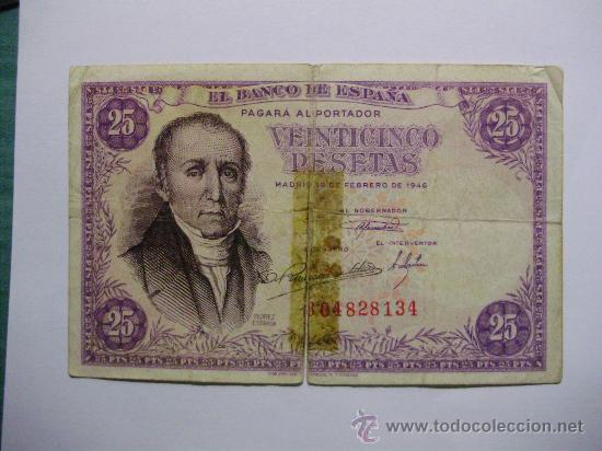 Billetes espa&ntilde;oles: BILLETE DE 25 PTS  REF BI010 - Foto 1