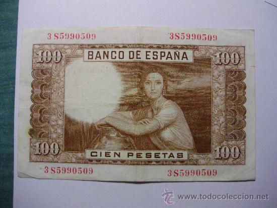 Billetes espa&ntilde;oles: BILLETE DE 100 PESETAS REF BI014 - Foto 2