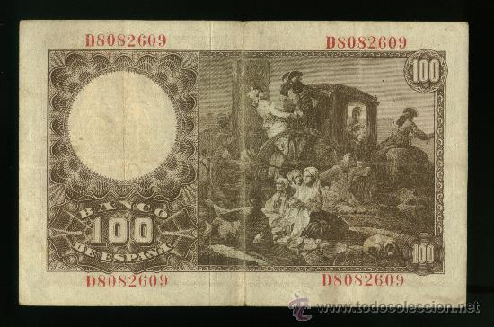 Billetes espa&ntilde;oles: 100 pts 1948 - Foto 2