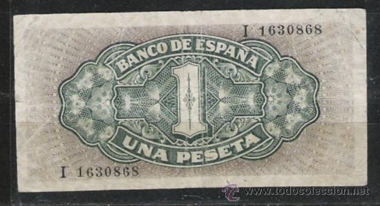 Billetes espa&ntilde;oles: BILLETE DE 1 Pts. DE 1940 - Foto 2