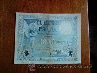 Billetes espa&ntilde;oles: 1000  PTS............1907............ANGELITO - Foto 1