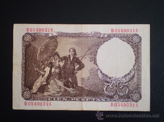 Billetes espa&ntilde;oles: 100 pesetas 1946 GOYA MBC - Foto 2