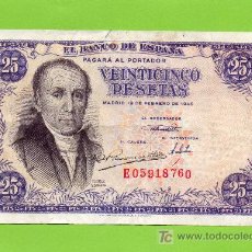 Billetes españoles: BANCO DE ESPAÑA. 25 PESETAS. MADRID 19 FEBRERO 1946. FLOREZ ESTRADA. POLA DE SOMIEDO. ASTURIAS. Lote 27064172