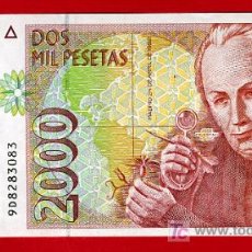 Billetes españoles: BILLETE 2000 PESETAS 1992 , MBC++ , SERIE ESPECIAL 9D , T083. Lote 25067161