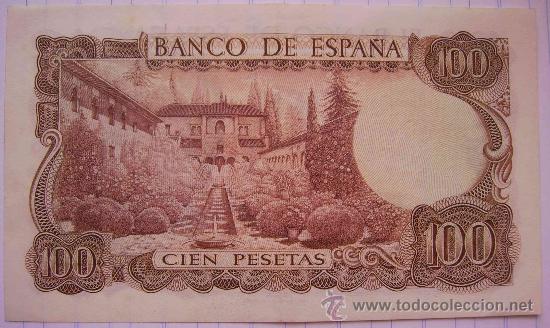 Billetes espa&ntilde;oles: Billete 100 pesetas Manuel de Falla 1970 - Foto 2
