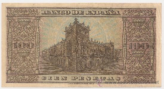 Billetes espa&ntilde;oles: 100 pesetas de 1938 serie E-374 EBC+ - Foto 2