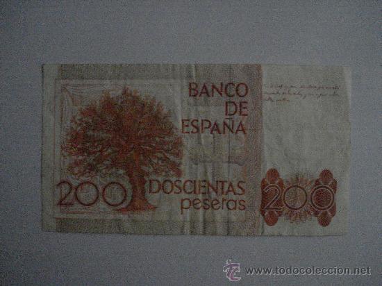 Billetes espa&ntilde;oles: DOSCIENTAS PESETAS 1980 - Foto 2