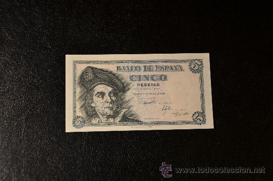 Spanish Banknotes: 5 PESETAS 5 MARZO 1948 / EL CANO / SC / SERIE C