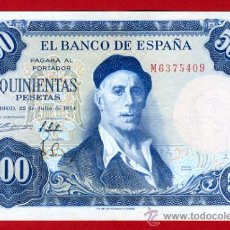 Billetes españoles: BILLETE 500 PESETAS 1954 , MBC+/EBC- , SERIE M , ORIGINAL , T409. Lote 29229059