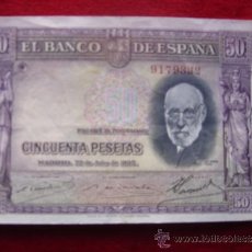 Billetes españoles: BILLETE DE CINCUENTA PESETAS. Lote 30831756
