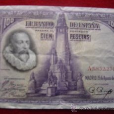 Billetes españoles: BILLETE DE CIEN PESETAS-BANCO DE ESPAÑA-15-8-1928. Lote 30831796