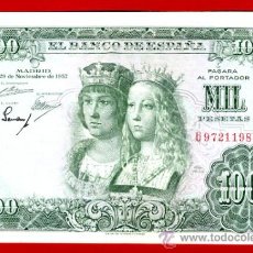 Billetes españoles: BILLETE 1000 PESETAS 1957 , EBC , SERIE U , ORIGINAL , T198