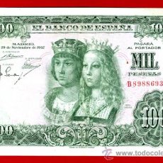 Billetes españoles: BILLETE 1000 PESETAS 1957 , EBC , SERIE B , ORIGINAL , T693