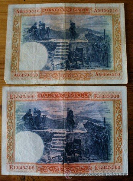 Billetes espa&ntilde;oles: reverso del billete - Foto 2