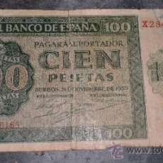 Billetes españoles: 100 PESETAS DE LA GUERRA CIVIL 1936