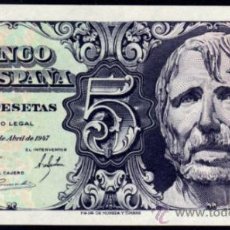 Billetes españoles: BILLETE ESPAÑA - 5 PESETAS - MADRID 12 DE ABRIL DE 1947 - CABEZA DE SENECA - SERIE-C. Lote 36601415