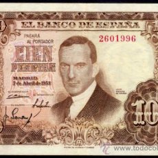 Billetes españoles: BILLETE ESPAÑA - 100 PESETAS - MADRID 7 DE ABRIL DE 1953 - JULIO ROMERO DE TORRES - SIN SERIE. Lote 36601459