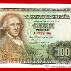 Billetes españoles: BILLETE 100 PESETAS 1948 , EBC , SERIE A , ORIGINAL ,T806