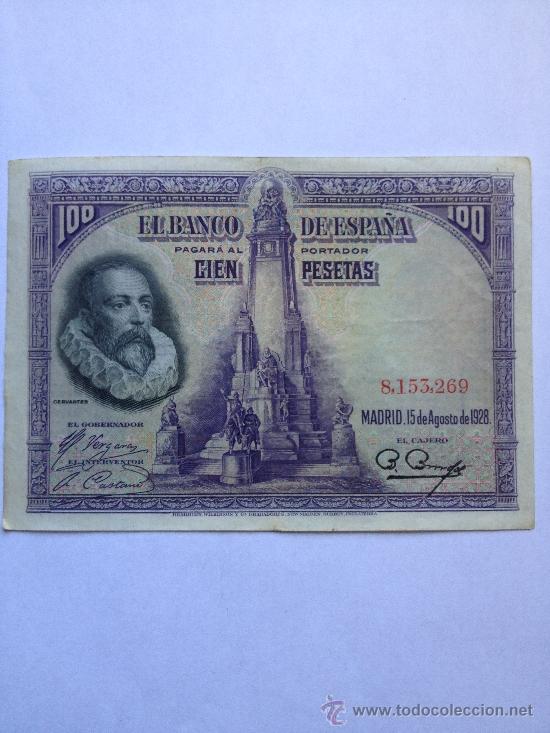 Billetes espa&ntilde;oles: 100 PESETAS ESPA&Ntilde;A - Foto 1