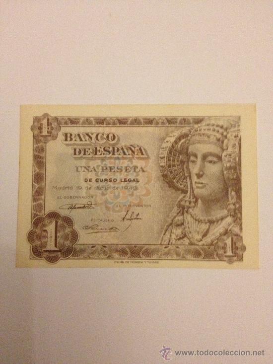 Billetes espa&ntilde;oles: PESETA ESPA&Ntilde;A 1948 - Foto 1
