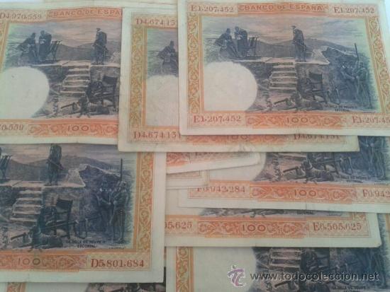 Billetes espa&ntilde;oles: Billete de 100 pesetas de 1925 - Foto 2