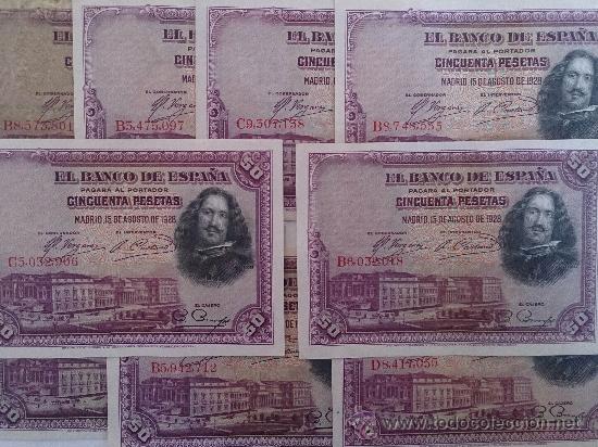 Billetes espa&ntilde;oles: Billete de 50 pesetas 1928 - Foto 1