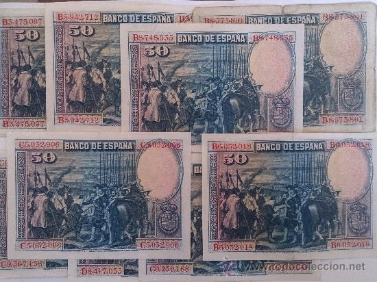 Billetes espa&ntilde;oles: Billete de 50 pesetas 1928 - Foto 3