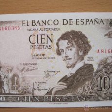 Billetes españoles: BILLETE DE 100 PESETAS 1965 PLANCHA. Lote 39872514