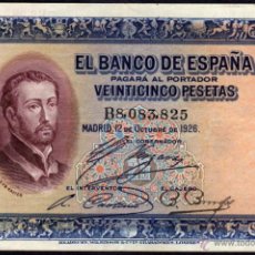 Billetes españoles: BILLETE ESPAÑA - 25 PESETAS - 12 DE OCTUBRE DE 1926 - SAN FRANCISCO JAVIERF - SERIE: B. Lote 39904156
