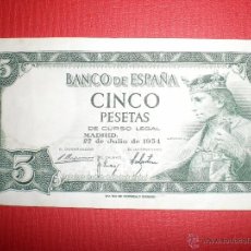 Billetes españoles: BILLETE DE 5 PESETAS BANCO ESPAÑA 1954 CATEGORIA DE ESTADO UNC / SC SIN CIRCULAR