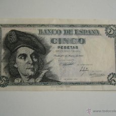 Billetes españoles: BILLETE ORIGINAL ESPAÑOL. 5 PESETAS 1948 SERIE M 