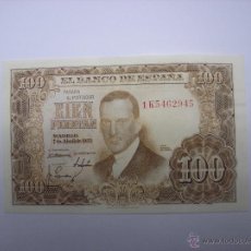 Billetes españoles: 100 PESETAS , BILLETE DEL 7 DE ABRIL DE 1953. JULIO ROMERO DE TORRES