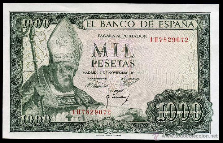 Billetes espa&ntilde;oles: 1000 PESETAS 1965 S/C - Foto 1